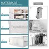 WAYTRIM Modern Clear White Foldable Boots Storage Box, 8 Pack