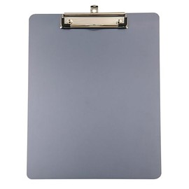 WEDO® A4 Metal Clipboard Anodised Aluminium with Strong Clip and Rounded Corners and Hanging Eyelet, Gunmetal