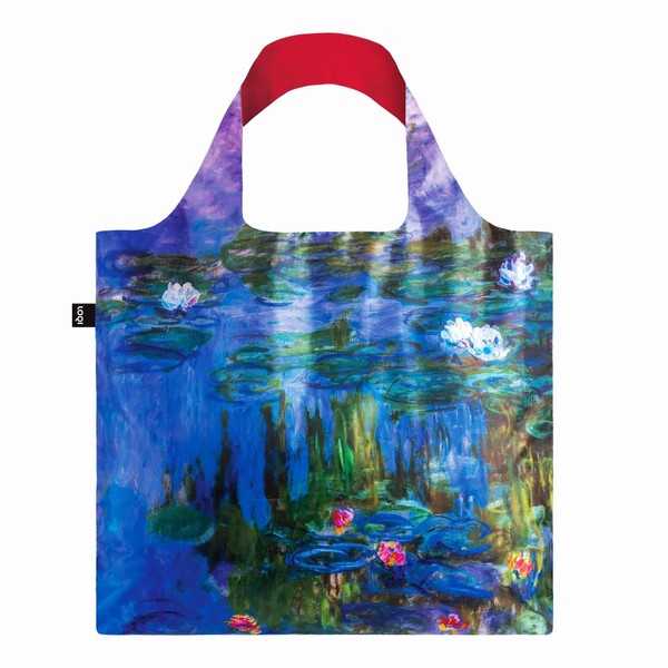 LOQI Monet Low Key Eco Bag, Water Lilies, Recycled, Foldable, Stylish