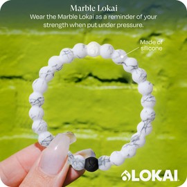 Lokai Marble Bracelet, White, 7" - Large