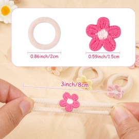 JOYOYO 30PCS 1 Inch Baby Girls Hair Ties with Flower,Soft Elastics Ponytail Holders Hair Accessories for Infants Toddlers Baby Girls
