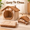 Foldable Pet House for Indoor Resting - Removable Washable Cat
