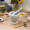 HIC Footed Mortar and Pestle Set, Spice Herb Grinder, Solid