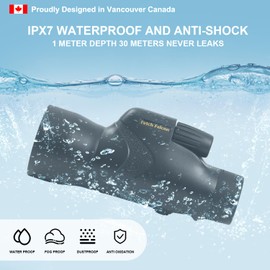 Fetch Falcon Monoculars 12x50 IPX7 Waterproof BAK4 FMC ED Nitrogen-Filled with Phone Adapter, Tripod, Hand Strap (Submersible Under 1M for 30 Minutes NO Leak)