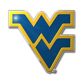 Fanmats 60573: West Virginia Mountaineers Heavy Duty Aluminum Embossed Color Emblem