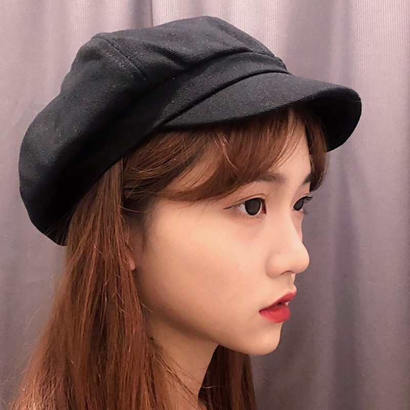 CHROME CRANE CB057 Women's Newsboy Cap, Hat, Plain, Casual, Stylish,