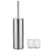 FIISAYL Toilet Brush with Stainless Steel Handle and Base, Matt