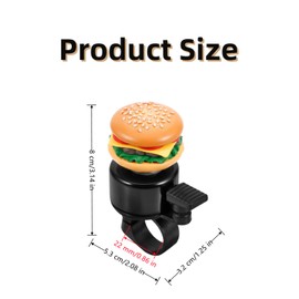 JLEivvi 1 PCS Burger Bike Bell Creative Cartoon Bicycle Bell Cycling Bike Handlebar Bell Scooter Bell For Handlebars