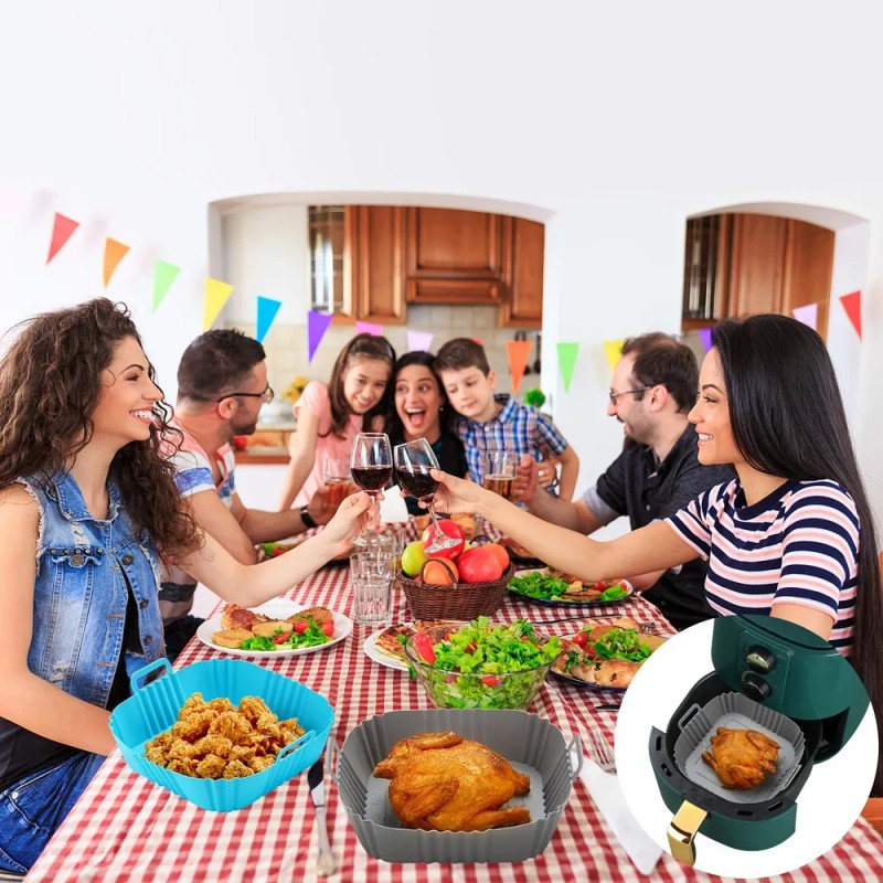 1 Bandeja De Silicona Reutilizable Para Hornear, Antiadheren Negro