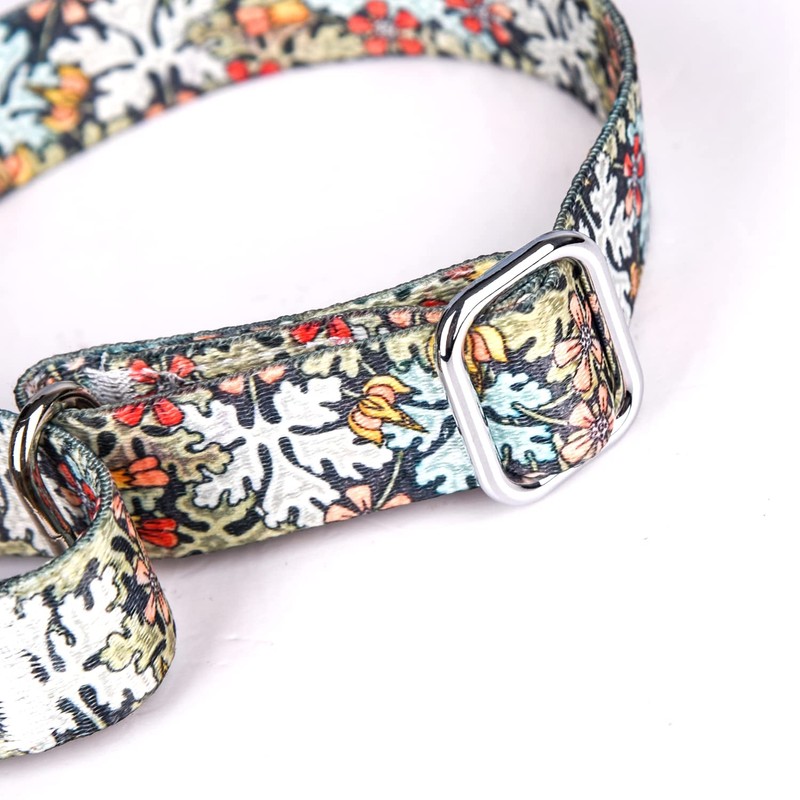 Pimaodog Heavy Duty Nylon Dog Collar, Adjustable Martingale Dog Collar