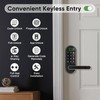 Keyless Entry Fingerprint Digital Smart Lock with Handle & Keypad: