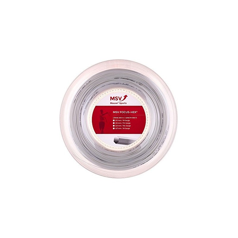 MSV Focus-Hex String Reel - White, 1.1 mm