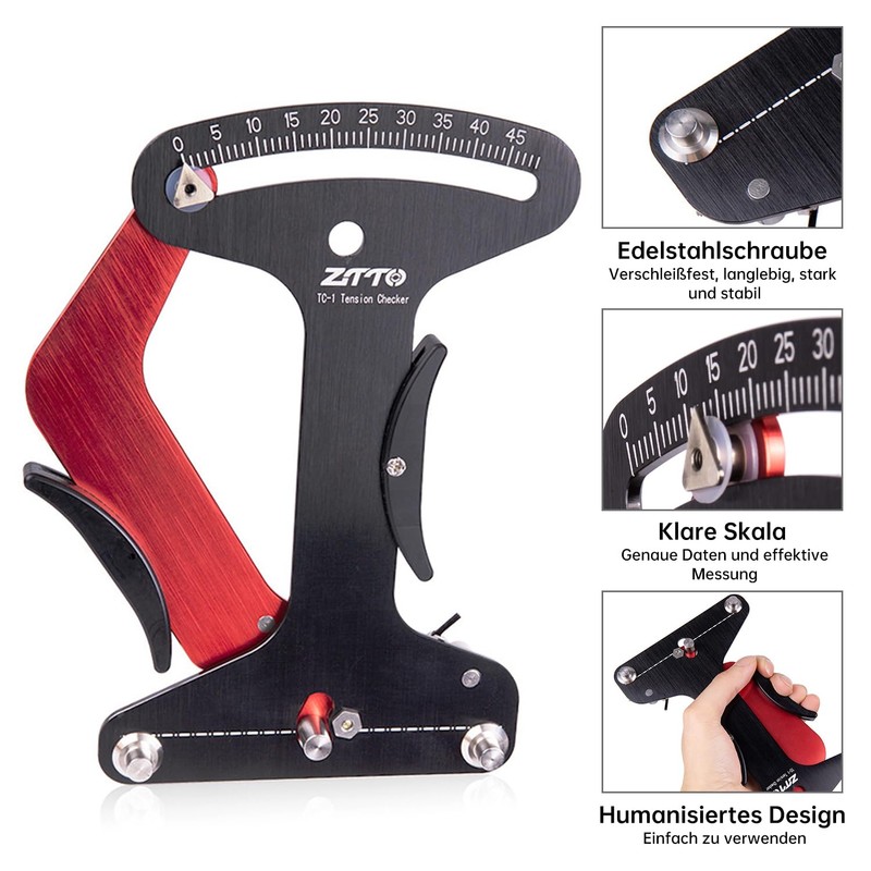 Lixada Spoke Tension Meter Tool Calibration Tool Mountain Bike Spoke