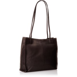 Piel Leather Medium Market Bag, Chocolate, One Size