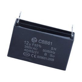 Condensador CBB61 350VAC 12UF para Motor de Ventilador de Arranque de Generador de Gasolina con Carcasa de Plástico, Instalación Conveniente
