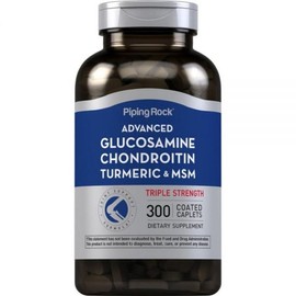 Glucosamine Piping Rock Chondroitin MSM Turmeric |300 Tablets Advanced Triple Strength Supplement GMO Free and Gluten-Free, Piping Rock Glucosamine Chondroitin Tree, 1 / 글루코사민 Piping Rock 콘드로이틴 MSM 강황 | 300정 고급 삼중 강도 보충제 GMO 프리 및 글루텐, 피핑락 Piping Rock 글루코사민 콘드로이틴 트리, 1