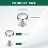 sourcing map 24 Pcs Flat Head Button Stud 10mm Screw
