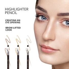 Eyebrow Highlight Pencil | Conceals blemishes and dark circles | Brightens the Brow Area | Waterproof | Free of chemicals and aggressive colorants | Mela Beauty Studio Professional Makeup (Medium)