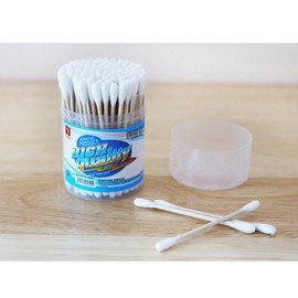 Premium Soft Multi-Purpose Cotton Swabs for Ear Cleaning, Disinfection, and Makeup Cylindrical Case Cotton Swabs 7ea