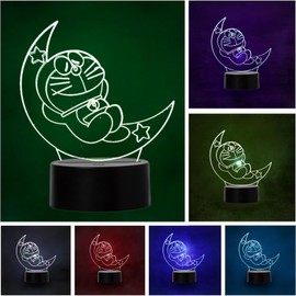 Doraemon LED Night Light for Kids Moon Color Changing USB Night Light and Decoration