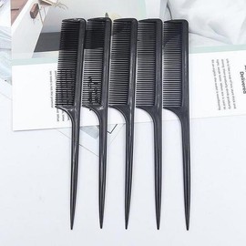 Black tail comb, salon hairbrush, dyeing comb, parting comb / 꼬리빗 블랙 미용실 헤어브러쉬 염색빗 가르마빗