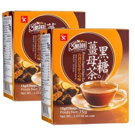 3:15PM Taiwan Instant Brown Sugar Ginger Tea Drinks 75g (2 Packs, 10 Sachets)