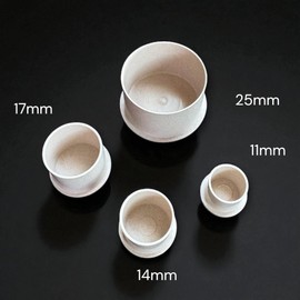 Tattoo Ink Cups Biodegradable, Multiple Sizes, Wheat Straw Material 500pcs (14mm Medium)