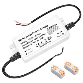MujHoJm LED Driver 36 Watts 3A, LED Power Supply 12V, 120V to 12V Transformer Waterproof IP67 for Indoor and Outdoor LED Lighting