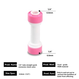 1/4 inch Quick Connect one Way Check Valve for RO purifiers Water Reverse Osmosis System,5 PCS