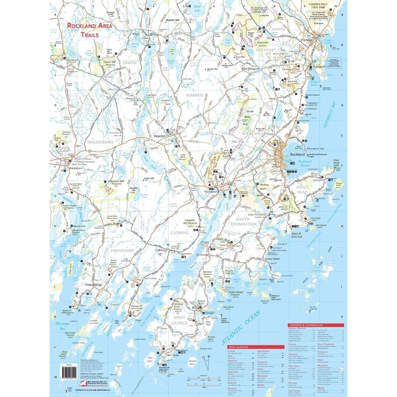 Rockland Area Hiking & Biking Waterproof Trail Map