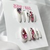 Water shine dripping heart full stone handmade nail tip -