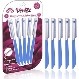 Women Facial Razor for Hair Removal - Dermaplaning Tool Peach Fuzz Trimmer Womens Fine Hair Remover Blue Eyebrow Razors and Dermaplane Face Shavers Women's Exfoliating Sensitive Skin Essential Travel