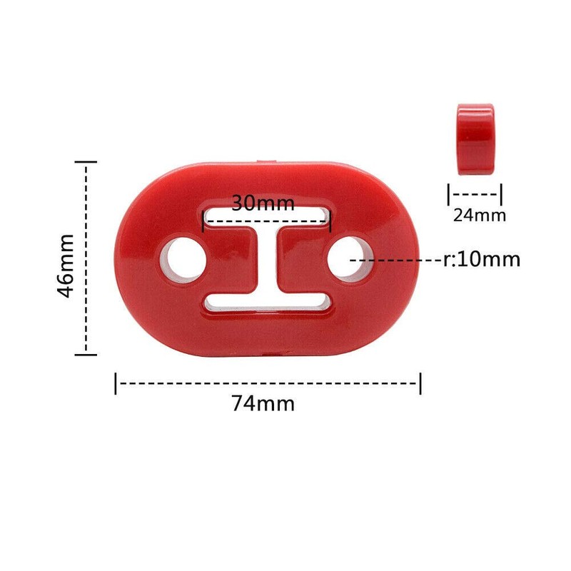 Riloer 4 Heavy Exhaust Suspension Bracket Rover Rubber Bracket 25Mm