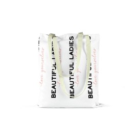 Le Jardin du Lin Bedruckte Einkaufstasche, Tasche, Faltbar, Stofftasche mit Zwei Langen Henkeln, Größe: 34x40 Cm