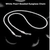 OCR White Pearl Beaded Eyeglass Chain , Eyewear Sunglasses Cord