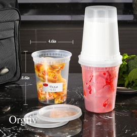 Orgtiv Deli Containers with Lids, Soup Containers with Lids, 32oz, 24 Set, Disposable Quart Containers - Leakproof, Microwave/Dishwasher Safe, Durable