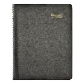 Brownline 2024 Essential Monthly Planner, 16 Months, September 2023 to December 2024, Twin-Wire Binding, 11" x 8.5", Black (CB1260.BLK-24)