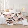 Feelyou Abstract Leopard Print Sherpa Blanket Pink Brown Cheetah Print