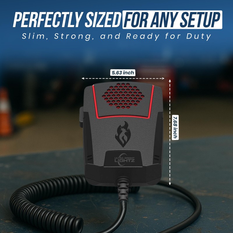 UBL Red Replacement Microphone for Feniex Storm Pro 100W, 200W