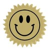 Hubco Smiley Face Gold Foil Stickers (3 Pages of 20