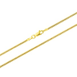PORI JEWELERS 18K Gold Over Solid 925 Sterling Silver 2MM Miami Cuban Chain Necklace - 18"