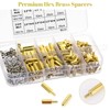 Auauraintt 486 Pieces M2.5 Spacer Hex Spacer Sleeves Brass Male