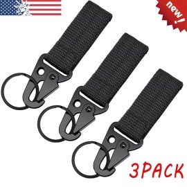 Unbranded 3x Tactical Gear Clips Molle Nylon Key Ring Holder Keychain Hooks Hanger Attachm