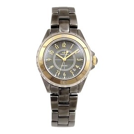 Technos T9C24GE Men's Ceramic Gunmetal Color Watch with Calendar Technos 100th Anniversary Model