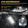 4Pods Metal Bright Pure White LED Rock Lights Kit,Per pod