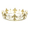 Men's Full King's Crown for Theather Prom Party - Clear