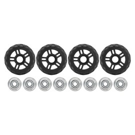 4Pcs Luggage Swivel Wheels Low Noise Sturdy Lightweight Heat Insulation Flame Retardant Suitcase Replacement Wheels for Repair