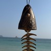 Fish Wind Chime, Fish Skeleton Wind Chime, Durable Metal Fish