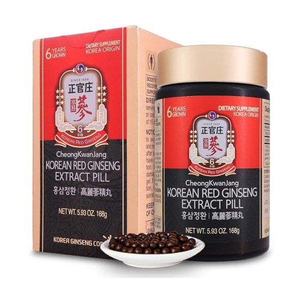 CheongKwanJang Korean Red Ginseng Extract Pill 168 Gram (1 bottle)