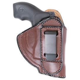Maxx Carry Compatible with/Replacement for IWB Tuckable Leather Gun Holster Fits: Ruger LCR, LCRx, SP101, S&W Bodyguard 38 Special, M&P 340, Taurus 85, 605, 856 and Other Snub Nose Revolvers